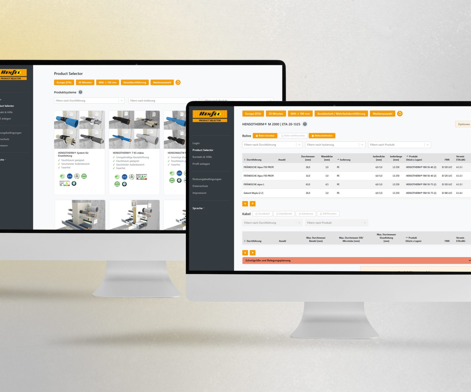 Rudolf Hensel Productselector